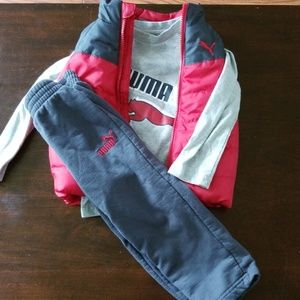 Boys 3 piece puma outfit